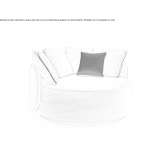 Round upholstered leather pouffe Schiavon