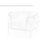 Fabric armchair with removable cover Ballwil