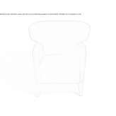 Fabric upholstered armchair with armrests Iecava