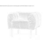 Fotel tapicerowany tkaniną z podłokietnikami Niddrie