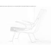 Folding fabric armchair with armrests Lagord