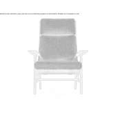 Fabric armchair with high backrest Blyasino