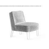 Armchair upholstered with fabric Bottidda