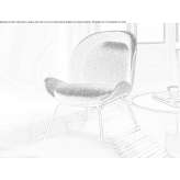 Fabric armchair with armrests Kapakli