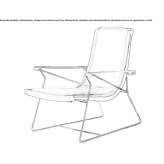 Fotel skórzany na bazie sanek z podłokietnikami Bunol