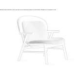 Fabric armchair with armrests Tveit