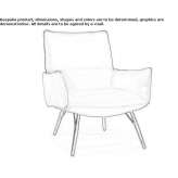 Leather armchair with armrests Lonato