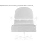 Swivel fabric armchair with a 4-star base and armrests Sandgate