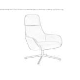Swivel armchair with removable cover Fairlawn