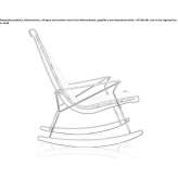 Leather rocking chair with armrests Bunol