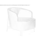 Velvet armchair and brass bronze base Taquari