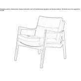 Upholstered armchair with armrests Folgaria