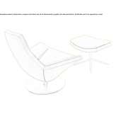 Fabric swivel armchair Ledenice