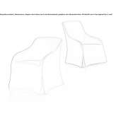 Fabric upholstered armchair with armrests Reigate