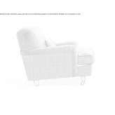 Fabric armchair with removable cover and armrests Chale