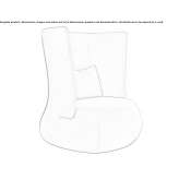 Fabric upholstered armchair with high backrest Tourbes