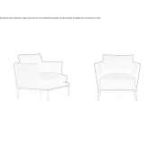 Fabric armchair with armrests Cornier