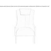 Bergere textile armchair with headrest Lukovo