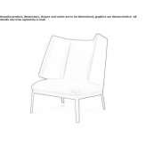 Leather armchair with high backrest Varmo