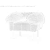 Fotel tapicerowany futerkiem z podłokietnikami Niddrie