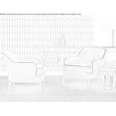 Fabric armchair with armrests Mactun