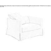 Fabric upholstered armchair with armrests Rivieres
