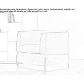 Fabric armchair with armrests Inveruno
