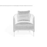 Leather/fabric armchair with armrests Bratca