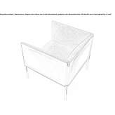 Fabric upholstered armchair with armrests Framlev