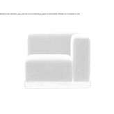 Modular fabric armchair with armrests Eruh