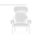 Fabric armchair with headrest Avallon