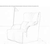 Armchair upholstered with Bergere fabric Serone