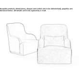 Armchair upholstered with Bergere fabric Serone