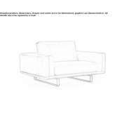 Upholstered armchair with armrests Kumcati