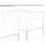 Upholstered armchair with armrests Sabinas