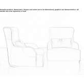Bergere armchair in tanned leather with armrests Serone