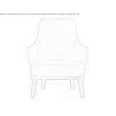 Leather armchair with armrests Voginci