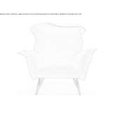 Fabric armchair with removable cover and armrests Jatai