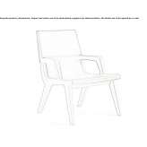 Leather armchair with armrests Kozle