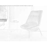Armchair upholstered with fabric Villette