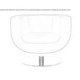 Upholstered swivel armchair Coihueco