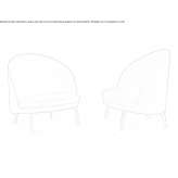 Armchair upholstered with fabric Peaslake