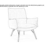 Fabric armchair with armrests Lonato