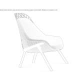 Powder-coated steel armchair with armrests Jabenita