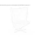 Fotel tapicerowany tkaniną z wysokim oparciem Villette