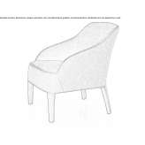 Fabric upholstered armchair with armrests Mactun