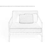 Upholstered armchair with armrests Majano