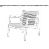 Rope chair with armrests Folgaria
