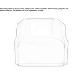 Fotel tapicerowany tkaniną z podłokietnikami Weste