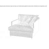 Fabric armchair with armrests Caseo